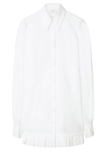 Off-White 포플린 플리츠 셔츠 원피스