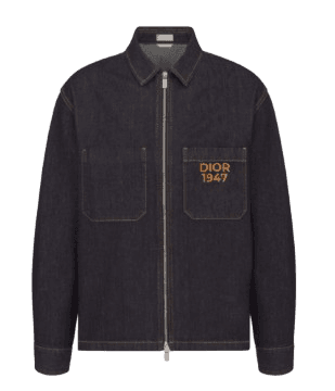 블루 코튼 데님 지퍼 재킷 213D486B356X_C581