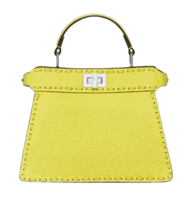 피카부 I See U 쁘띠 306 핸드 스티칭 탑스티치 애시드 옐로우 셀러리아 백