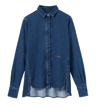 롱샴 데님 셔츠