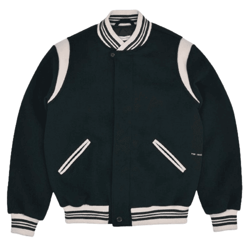POP PARRA VARSITY JACKET PINE GREEN