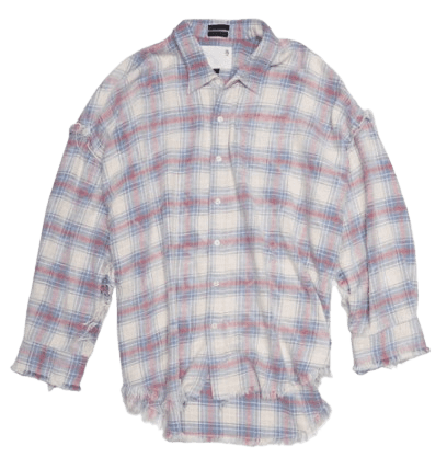 SHREDDED SEAM DROP NECK