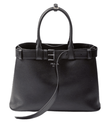 프라다 버클 라지 가죽 핸드백