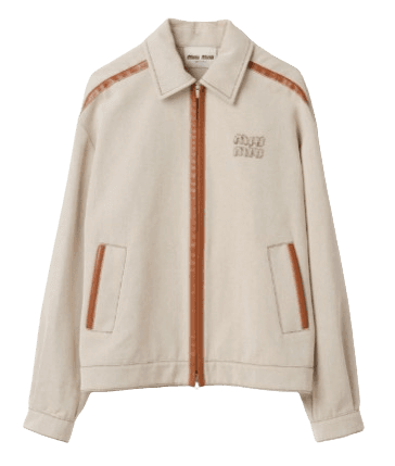 자카드 캔버스 블루종 자켓