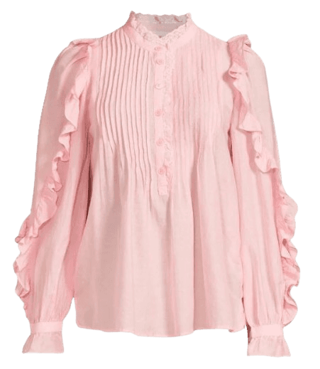 Timmy Tomboy Pintuck Ruffle Blouse