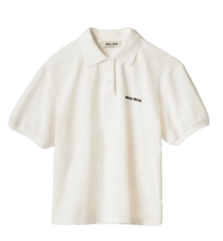 미우미우 코튼 피케 폴로 셔츠