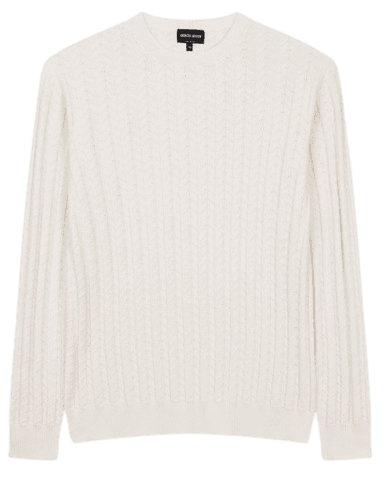 아르마니 지그재그 패턴 코튼 스웨터