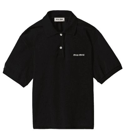 미우미우 코튼 피케 폴로셔츠