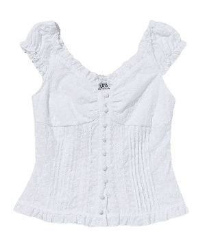 April Lace Top White