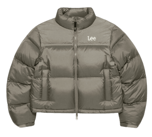 LEE 우먼 크롭 숏 다운 베이지