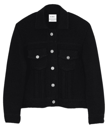 배리 캐시미어와 면 피티드 데님 재킷