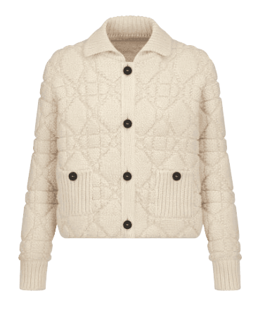 디올 화이트 테크니컬 울 캐시미어 니트