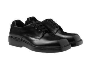 프라다 기모 가죽 더비 슈즈