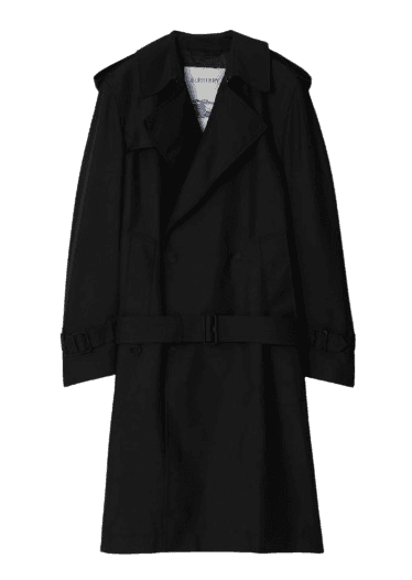버버리 롱 실크 블렌드 트렌치코트