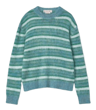마르니 스트라이프 니트 터콰이즈