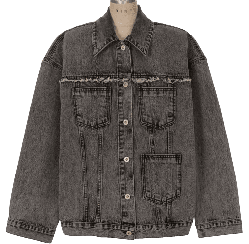 J2170 베디 데님 프린지 오버핏 자켓