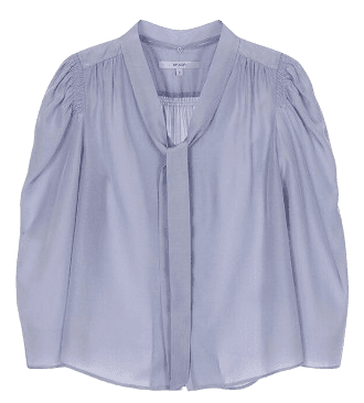 ON&ON 퍼프 슬리브 타이 블라우스