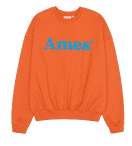 basic logo sweatshirt orange
