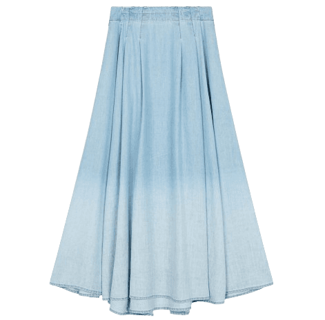 쁘렝땅 그라데이션 워싱 데님 스커트(PY2JS01-0MS)