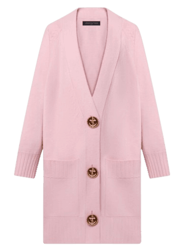 LOUIS VUITTON Oversized Detail LONG CARDIGAN IABDTI