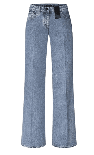 Wide-Leg Graphic Accent jeans