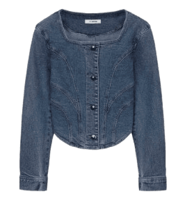 Square Neck Bustier Blouse