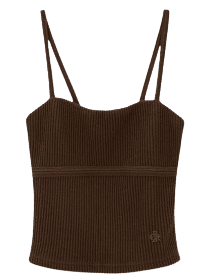 시티브리즈 뷔스티에 져지 탑_BROWN