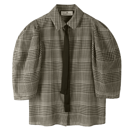 모조에스핀 볼륨소매 베이직 블라우스