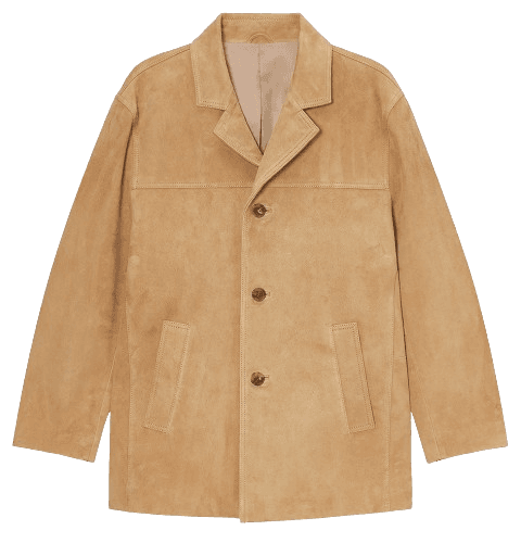UNISEX SUEDE HALF JACKET CAMEL