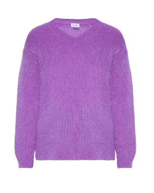 Salvatore Ferragamo Purple Sweather With Logo