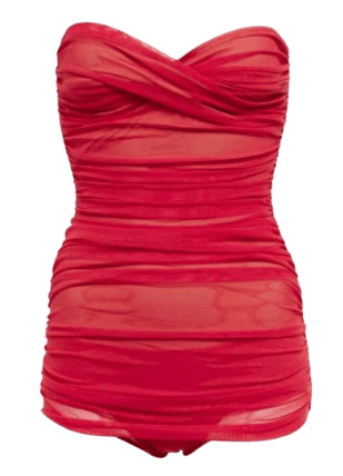 Norma Kamali Walter Mio 스트랩리스 스윔수트