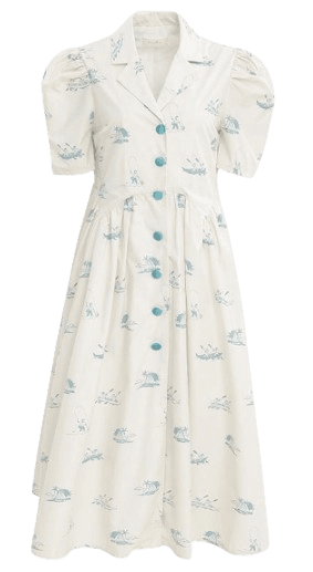 신스덴 몽키보트 버튼 롱원피스