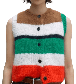 mohair striped waistcoat