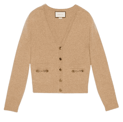 구찌 홀스빗 디테일 캐시미어 가디건