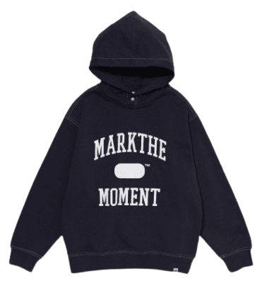 MARK THE MOMENT SLOGAN STITCH POINT HOODIE