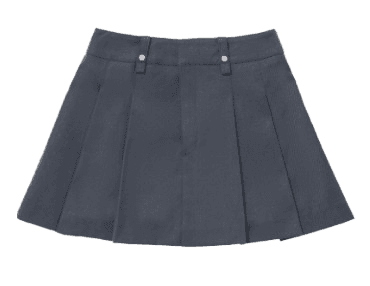 우알롱 Pleats mini skirt