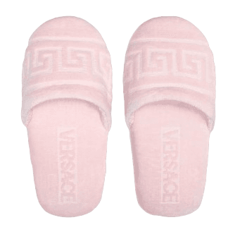 베르사체 라 그레카 프린트 슬라이더 샌들