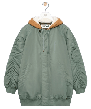 로에베 나일론 후드 봄버자켓