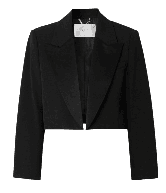 A.L.C 앤더슨 크롭 새틴 트리밍 트윌 블레이저