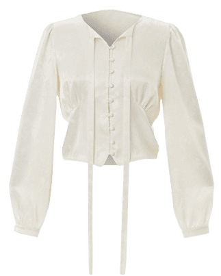 VEM VER JACQUARD RIBBON BLOUSE