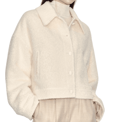 타임 알파카 블렌드 멜란지 자켓