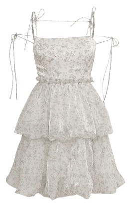 Floral Pattern Short Length Dress