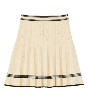 Sandro 포인텔 니트 플리츠 스커트