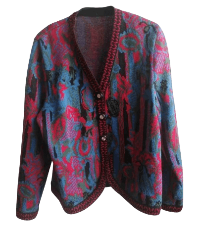 MARCELLE GRIFFON Patterned Cardigan