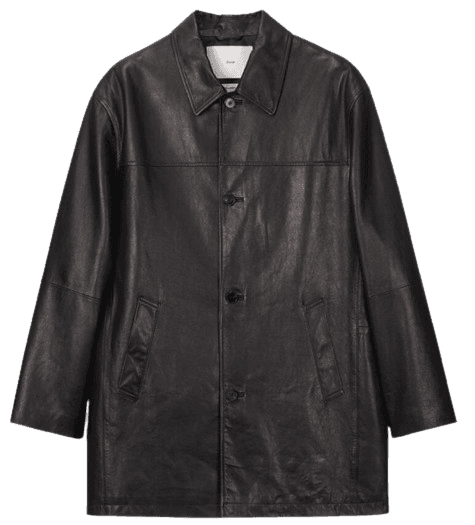Dunst UNISEX LEATHER HALF JACKET BLACK