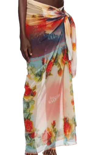 Jean Paul Gaultier Multicolor 'The Scarf' Midi Skirt