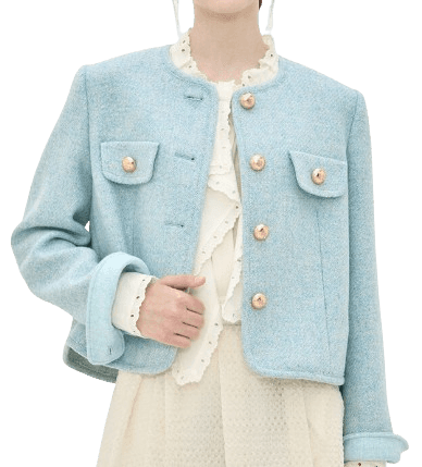 MINE 울 멜란지 칼라리스 자켓 MN2D8WJC323W_LB