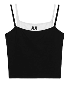 RR LAYERED SLEEVELESS TOP - BLACK