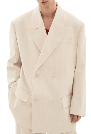 SYSTEM 오버사이즈 더블 브레스티드 자켓