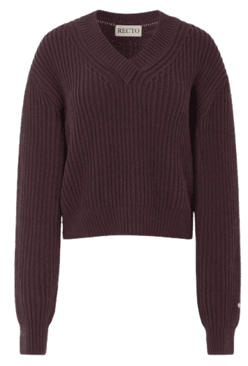RECTO V-NECK COTTON SWEATER (BROWN)